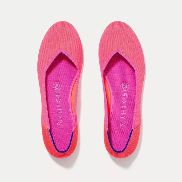 Rothy’s The Flat‎ Tropical Pink Limited Edition Women’s Size 7.5 - Picture 1 of 8